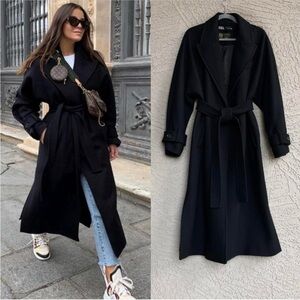 Zara Black Wool Coat